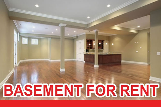 BASEMENT FOR RENT – 1 Bedroom + Den bsmt for rent